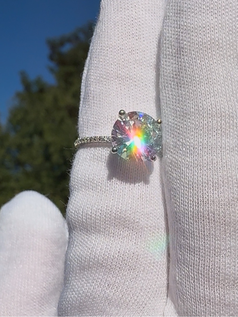 3Ct Natural Zircon Sterling Silver Ring! - Picture 15 of 17